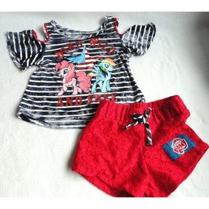 My Little Pony MLP Red White & Blue 2 Piece Set - Girls Size XS
